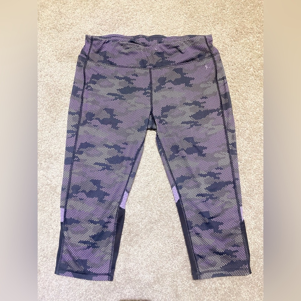 Danskin pants - purple camo.. size is women's "fitted" 12/14. Great condition !